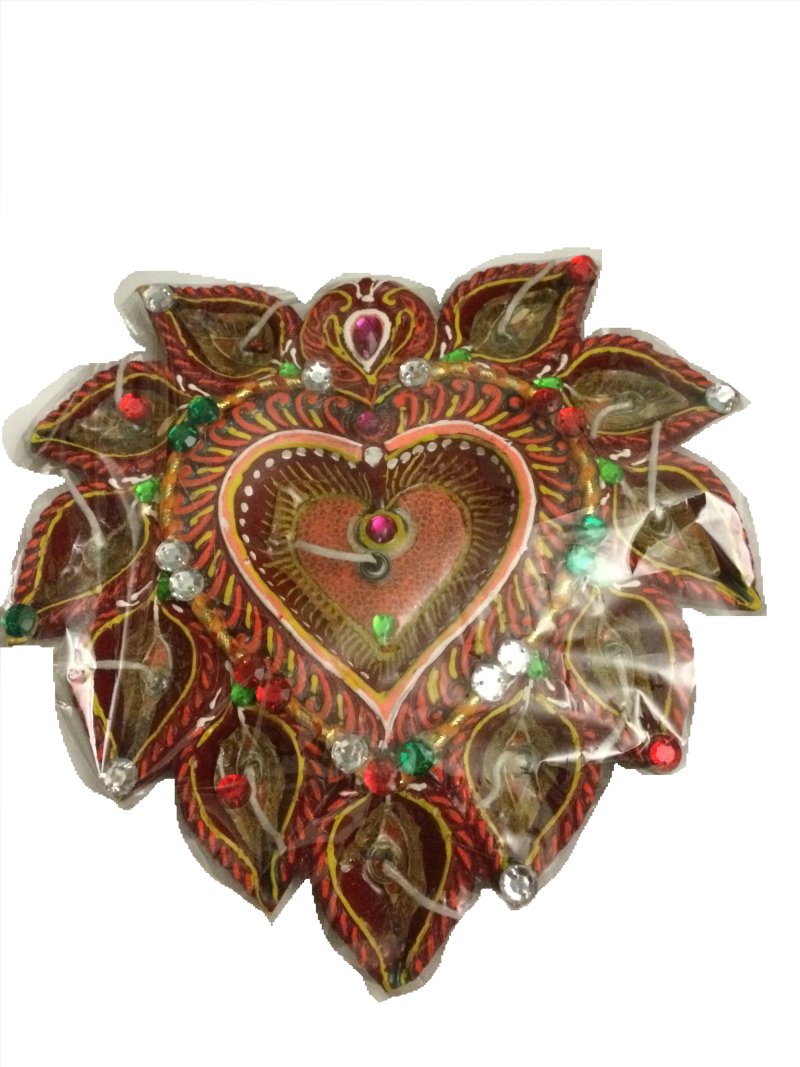 12 in 1 Large Fancy Stone Work Traditional Diwali Diya