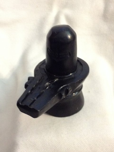 Black Marble Stone Shivling Statue 2" - 4"