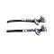 Black Diamond Crystals & clear Crystals Bow Pin Prom Hair Pin Black Diamond Crystals & clear Crystals Bow Pin Prom Hair Pin