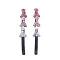 Fancy Hair Pin Fuchsia Rose Clear Crystals Black Pin Hair Jewelry 