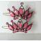 Pink Hair Accessories Crown Sparkling Pink Crystals Hair Pair Clip 
