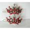 Seduction Red Crown Hair Clip Pair Of Crown Clip Sparkling Crystals 
