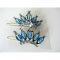 Pair Of Hair Clip Sophisticated Blue Crown w/ Crystals Sparkling Clip 