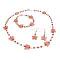 Butterfly Beads Girls Fancy Jewelry Set in White Orange Beads Butterfly Beads Girls Fancy Jewelry Set in White Orange Beads