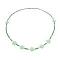 Cute Necklace in Dark Green Tiny Beads with Lite Green Star Beads Cute Necklace in Dark Green Tiny Beads with Lite Green Star Beads
