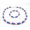 Flower Girls Return Gift BLue Pink White Beads Necklace Bracelet 