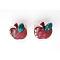 Apple Catcher w/ Cubic Zircon Embedded & Green Leave Beautiful Catcher 