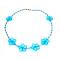 Blue Flowers Beads Necklace Pipe Necklace Beautiful Affordable Price Blue Flowers Beads Necklace Pipe Necklace Beautiful Affordable Price
