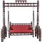 Indian Sankheda Swing/Jhoola Maroon Gold