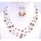 Metallic Brown Freshwater Pearls Smoked Topaz Three Stranded Jewelry -