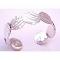 BR116 Silver Hammered Cuff Bracelet Dress Up Your Wrist w/ Twisted Drilled 
