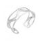 BR120  Tripple Row Sterling Silver Bracelet Curvy In The Middle Row 
