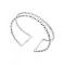 BR115 Dress Your Wrist Twisted Drilled Sterling Silver Double Cuff Bracelet