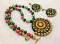 Bright Green, Pink & Gold Chakra Terracotta Set