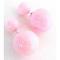Pastel Pink Double Sided Bubble Bead Stud Earrings