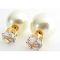 Fashionable Double sided CZ Pearl Beads Earrings