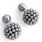 Gray Pearl Bead Double Sided Fashion Earrings