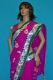Magenta Chiffon Wedding Party Wear Saree /w Zari Tilla Work #2376