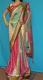 Shaded Zari Stone Work Pink Chiffon Wedding Party Wear Saree #2378