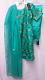 Green Zari Work Net Satin Patyiala Salwar Suit (S) #7452