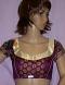 Brocade Purple Gold Choli / Blouse for Saree #4079