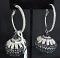 Silver Chandelier CZ Garnet Emerald Stones Jhumka Earrings