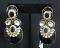 Exclusive Golden Black Rhinestones Earrings #7333