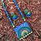 Artistic Peacock Shaded Terracotta Set /w Jhumkas Artistic Peacock Shaded Terracotta Set /w Jhumkas