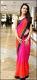 Orange & Pink Saree \w Black Border & Black Sequins - Optional Ready Blouse