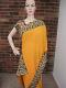 Mustard Plain Sari \w Green Border Combination & Brocade Ready Blouse Mustard Plain Sari \w Green Border Combination & Brocade Ready Blouse