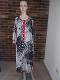 Black & Red Combination Chiffon Kurtha