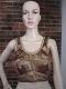 Brown Satin Sleeveless Blouse