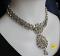 Trendy Silver Necklace Set \w Earrings and Mang Tikka Set #1908 Trendy Silver Necklace Set \w Earrings and Mang Tikka Set #1908