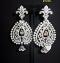 Silver Double Keri Pearls Rhinestones Earrings Silver Double Keri Pearls Rhinestones Earrings