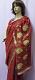 Readymade Saree in Red Georgette \w Gold Detail Readymade Saree in Red Georgette \w Gold Detail