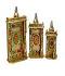 Meenakari Pooja Mandir for Home / Office / Car - 3 Piece Set (Golden)