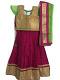 Party Wear Kids Lehenga Choli In Gold & Rani Color Party Wear Kids Lehenga Choli In Gold & Rani Color