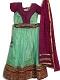 Formal Indian Dress For Girls, Aqua Purple Bandhani Lehenga Choli