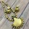 Golden Terracotta Semicurved Pattern Pendant & Jhumka Golden Terracotta Semicurved Pattern Pendant & Jhumka