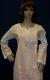 Kurti White Cotton Hand Embroidered Tunic Top Kurti (M) #023