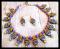 Handcrafted Purple & Orange Tear Drop Terracotta Set \w Earrings Handcrafted Purple & Orange Tear Drop Terracotta Set \w Earrings