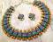 Grand Designer Choker Set in Shades of Blue, Green & Orange