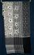Black & White Wool Blend Indian Shawl / Stole #1411 Black & White Wool Blend Indian Shawl / Stole #1411
