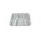 DISPOSABLE Large 6 COMPARTMENTS PARTY TRAY/ THALI/ PLATES - 100 QTY 