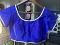 Size 40 Royal Blue Raw Silk Back Cut Out Blouse Size 40 Royal Blue Raw Silk Back Cut Out Blouse