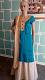 Designer Half White Lehenga w/ Blue Raw Silk Kurthi & Dupatta M-XL Designer Half White Lehenga w/ Blue Raw Silk Kurthi & Dupatta M-XL