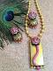 Simple Golden Lotus Terracotta Set w/ Lotus Jhumkas Simple Golden Lotus Terracotta Set w/ Lotus Jhumkas
