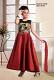 Silk Feel Maroon Flared Anarkali Suit for Girls