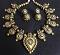 Grand Antique Golden Terracotta Short Haaram w/ Jhumkas Grand Antique Golden Terracotta Short Haaram w/ Jhumkas