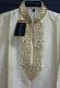 Men's Ivory Designer Guru Kurta w/ ZC Gold Work
